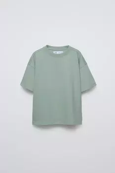 Футболка среднего веса ZARA, цвет duck blue
