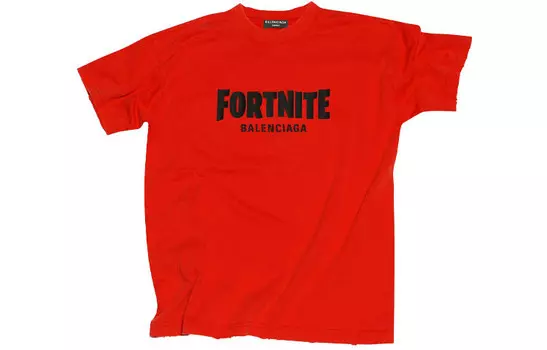 Футболка средней посадки X FORTNITE©2021 Balenciaga, красный