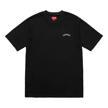 Футболка ss18 mesh arc logo tee black logo tee 'black white' Supreme, черный