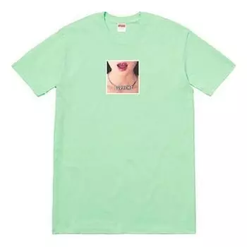 Футболка ss18 necklace mint tee Supreme, зеленый