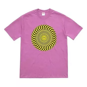 Футболка ss18 spitfire classic swirl light purple tee Supreme, фиолетовый