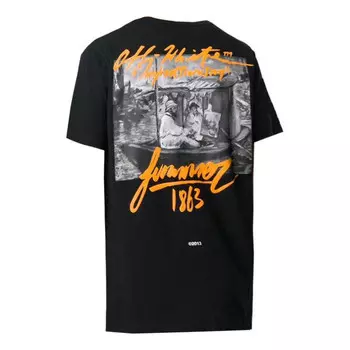 Футболка ss19 99 mens summer cotton logo Off-White, черный
