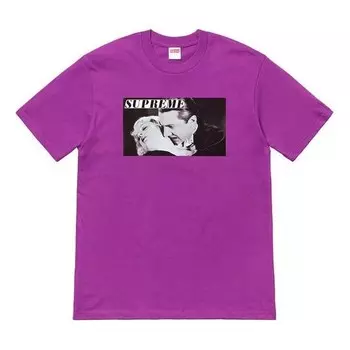 Футболка ss19 bela lugosi tee vampire printing short sleeve purple Supreme, фиолетовый