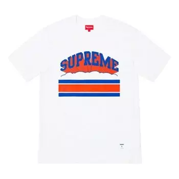 Футболка ss19 cloud arc tee white logo tee Supreme, белый