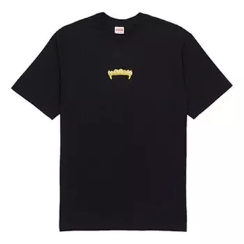 Футболка ss19 fronts tee black short sleeve round neck Supreme, черный