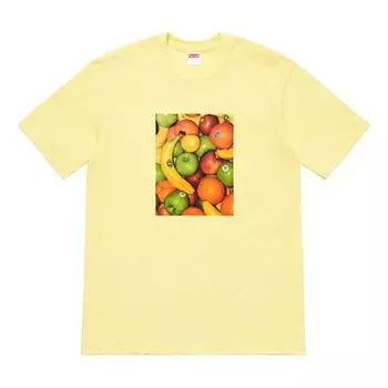 Футболка ss19 fruit tee pale yellow Supreme, желтый