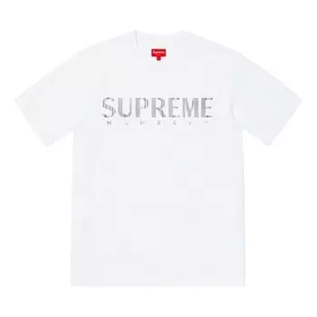 Футболка ss19 gradient logo tee white logo tee Supreme, белый