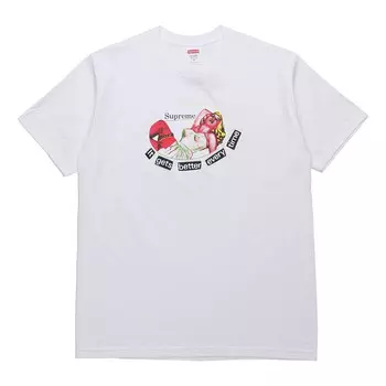 Футболка ss19 it gets better every time tee Supreme, белый