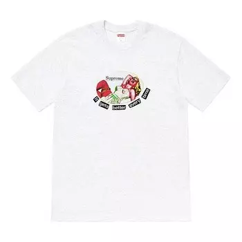 Футболка ss19 it gets better every time tee Supreme, серый