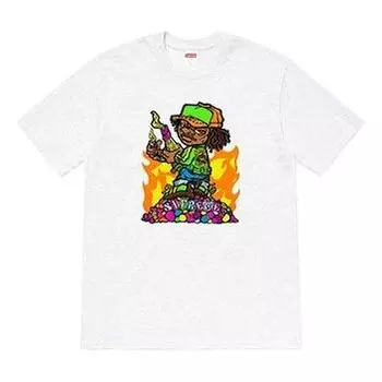 Футболка ss19 molotov kids ashgrey tee Supreme, серый
