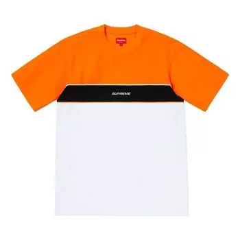 Футболка ss19 piping practice ss top logo tee Supreme, оранжевый