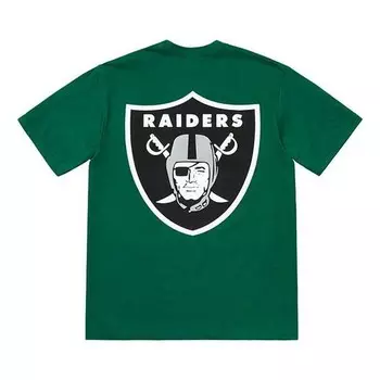 Футболка ss19 x nfl raiders 47 pocket tee crossover short sleeve green Supreme, зеленый