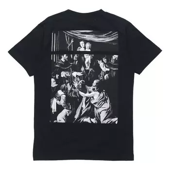 Футболка ss20 caravaggio square print slim-fit Off-White, черный