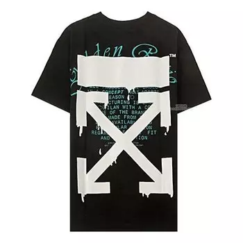 Футболка ss20 dripping arrows loose short-sleeved Off-White, черный