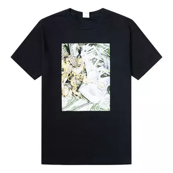 Футболка ss20 week 1 bling tee money printing short sleeve black Supreme, черный