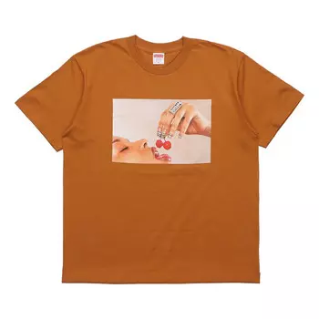 Футболка ss20 week 1 cherries tee cherry short sleeve orange Supreme, оранжевый