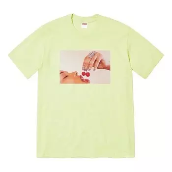 Футболка ss20 week 1 cherries tee Supreme, зеленый