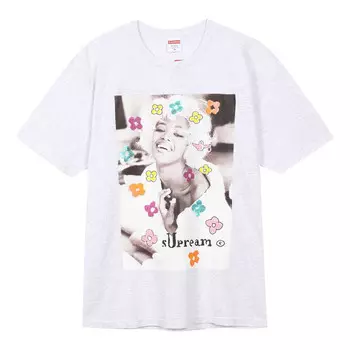 Футболка ss20 week 1 naomi tee character printing short sleeve gray Supreme, серый