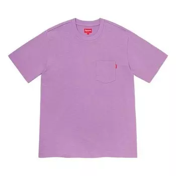 Футболка ss20 week 1 s/s pocket tee basic short sleeve purple t-shirt Supreme, фиолетовый