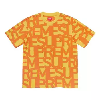 Футболка ss20 week 2 spellout ss top logo tee Supreme, желтый