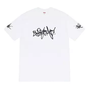 Футболка ss20 week 4 rammellzee tag tee logo tee Supreme, белый