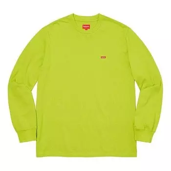 Футболка ss20 week 4 small box ls tee logo tee Supreme, зеленый