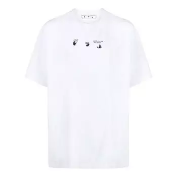 Футболка ss21 alphabet printing short sleeve loose fit white Off-White, белый