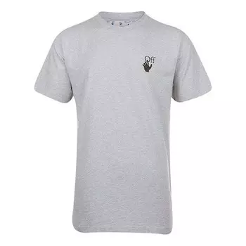 Футболка ss21 arrow short sleeve round neck version gray Off-White, серый