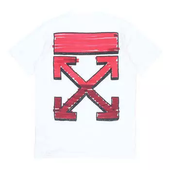 Футболка ss21 back arrow logo printing round neck pullover short sleeve white Off-White, белый