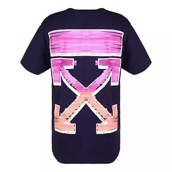 Футболка ss21 chest logo short sleeve ordinary version purple Off-White, фиолетовый