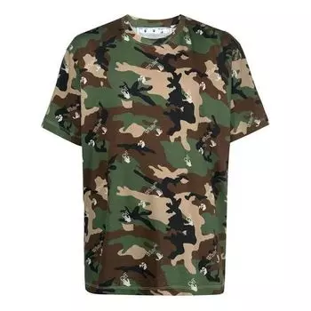 Футболка ss21 cozy camouflage pattern short sleeve loose fit camouflage Off-White, камуфляж