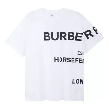 Футболка ss21 horseferry logo men's white Burberry, белый