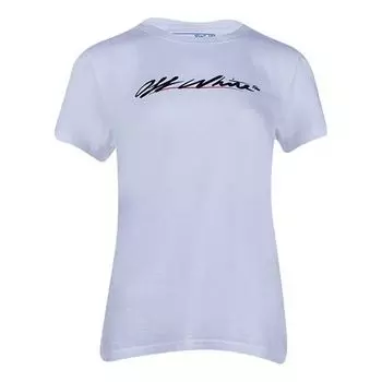 Футболка ss21 logo printing short sleeve ordinary version white Off-White, белый