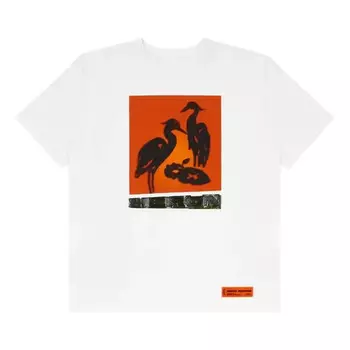 Футболка ss21 nightshift t-shirt 'white orange' Heron Preston, белый