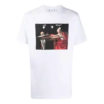 Футболка ss21 printing pattern round neck short sleeve white Off-White, белый