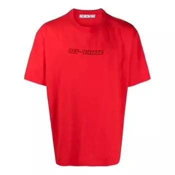 Футболка ss21 printing short sleeve red Off-White, красный