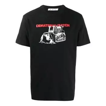 Футболка ss21 round neck printing short sleeve black Off-White, черный