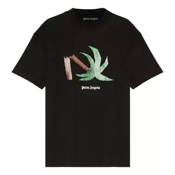 Футболка ss22 broken palm classic t-shirt 'black green' Palm Angels, черный