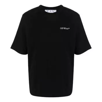 Футболка ss22 printing round neck short sleeve loose fit black Off-White, черный