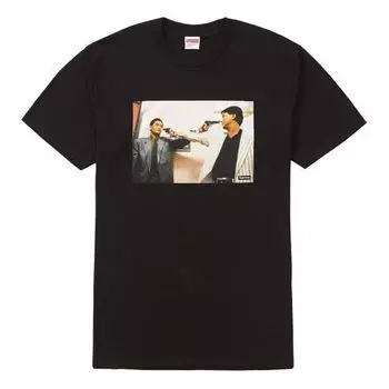 Футболка ss22 the killer trust tee bloody twins chow yun fat printing short sleeve black Supreme, черный