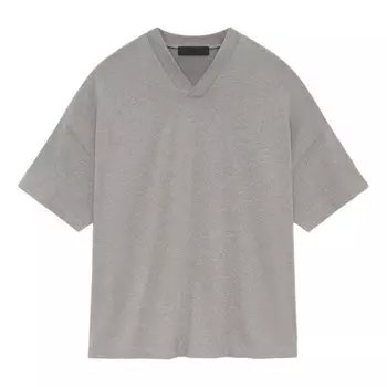 Футболка ss24 v neck t-shirt 'heather grey' Fear Of God Essentials, серый