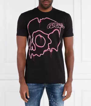 Футболка ss капающий череп Regular fit Philipp Plein, черный