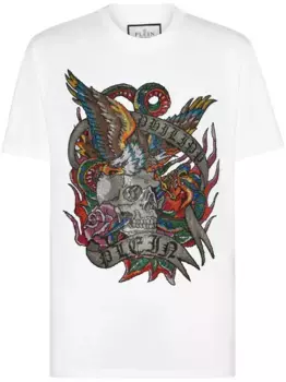 Футболка SS Tattoo с круглым вырезом Philipp Plein, белый