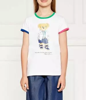 Футболка ssbearcn-knit Regular fit Polo Ralph Lauren, белый