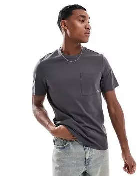 Футболка stacy pocket серого цвета Farah