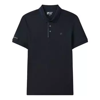 Футболка stand collar casual short sleeve polo shirt blue Fila, синий
