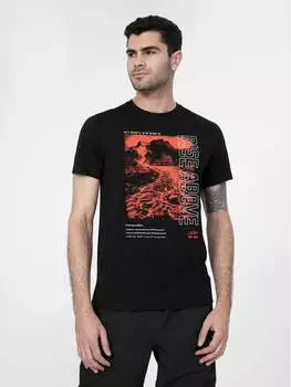 Футболка стандартного кроя 4F, черный