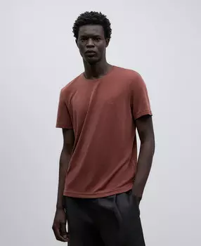 Футболка стандартного кроя Adolfo Dominguez, коричневый