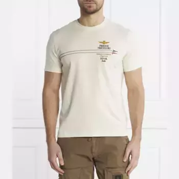 Футболка стандартного кроя Aeronautica Militare, экрю