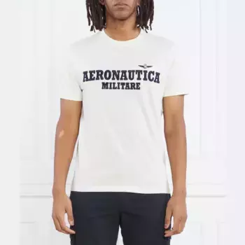 Футболка стандартного кроя Aeronautica Militare, экрю